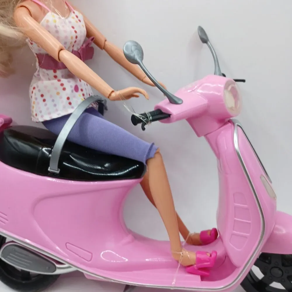 Steffi Love Doll & Pink Motor Scooter 11” Fashion Doll Dressed Two-Tone Blonde